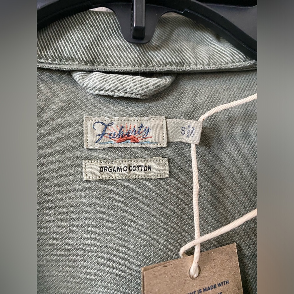 Faherty Overland Long Sleeve Organic Cotton Blend Twill Jumpsuit - Picture 9 of 13